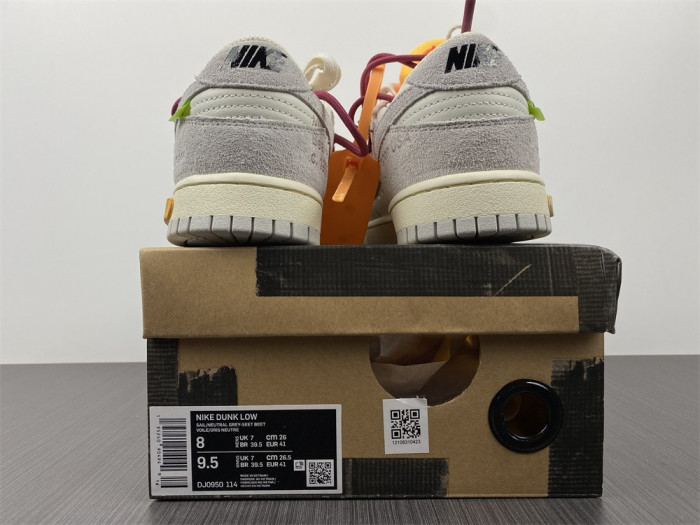 nike dunk low o-w lot 35 dj0950-114