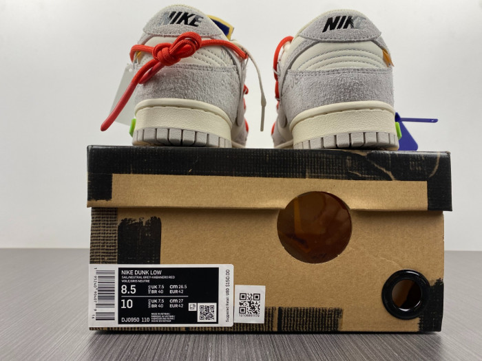 nike dunk low o-w lot 13 dj0950-110