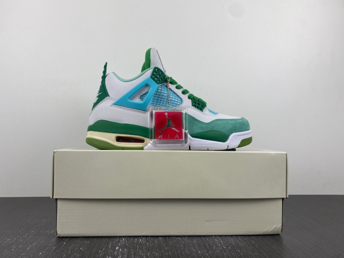 jordan 4 retro sb white grass green (limited edition) aj4-kncw