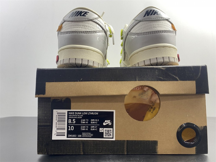 nike dunk low o-w lot 8 dm1602-106