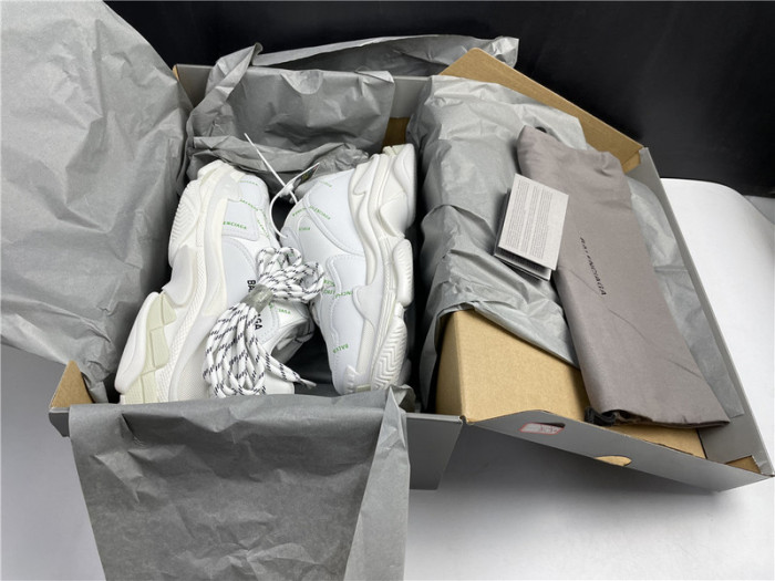 Ba*len*cia*ga sneaker triple.s.gomma white green 536737 w5fw6 1956